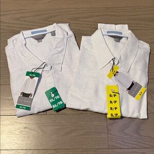 Women's White Ted Baker Linen Blend Button-Up Shirt